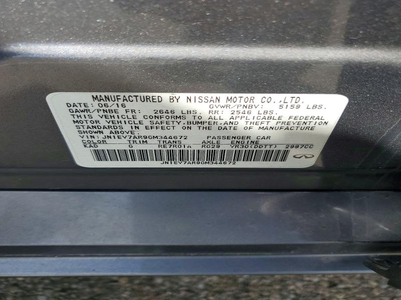 Aukcja sprzedaży 2016 Infiniti Q50, vin: JN1EV7AR9GM344672, numer aukcji: 50646186