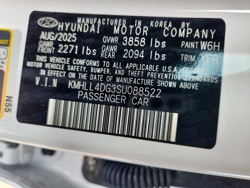 Продаж на аукціоні авто 2025 Hyundai Elantra, vin: KMHLL4DG3SU088522, номер лоту: 48611616