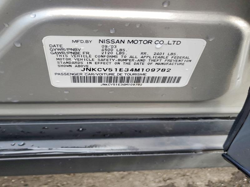 Продаж на аукціоні авто 2004 Infiniti G35, vin: JNKCV51E34M109782, номер лоту: 41610566
