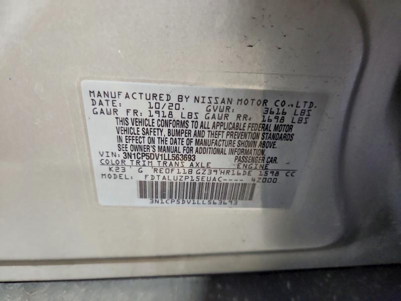 2020 Nissan Kicks მანქანა იყიდება აუქციონზე, vin: 3N1CP5DV1LL563693, აუქციონის ნომერი: 50072146