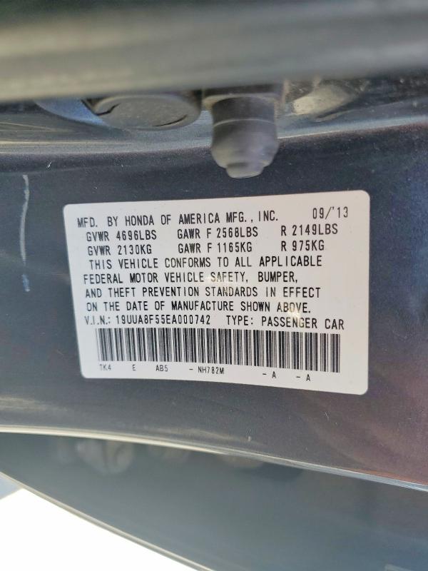 50705556 :رقم المزاد ، 19UUA8F55EA000742 vin ، 2014 Acura Tl مزاد بيع
