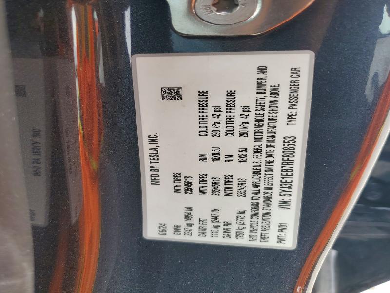 48200806 :رقم المزاد ، 5YJ3E1EB7RF808553 vin ، 2024 Tesla Model 3 مزاد بيع