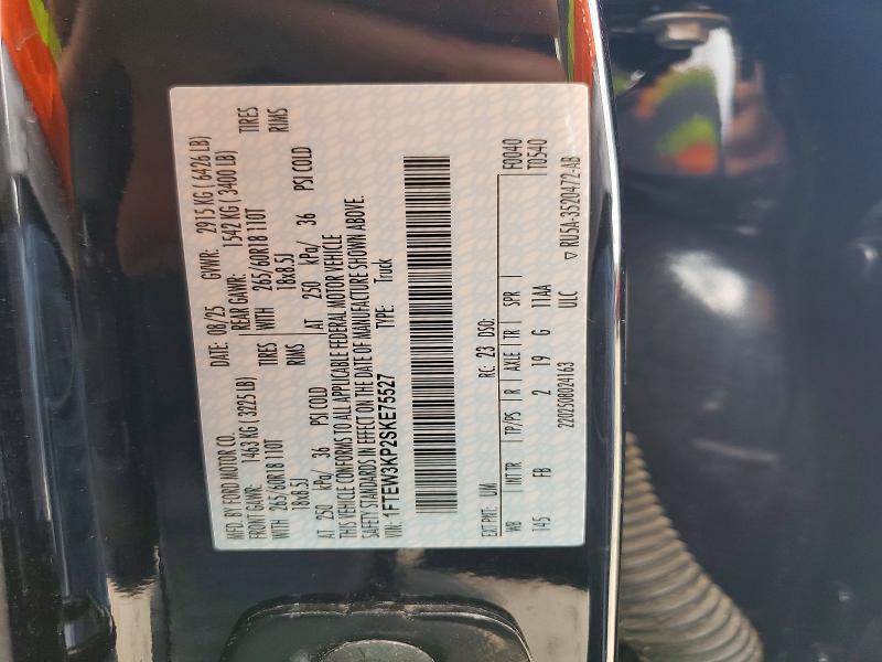 Aukcja sprzedaży 2025 Ford F150, vin: 1FTEW3KP2SKE75527, numer aukcji: 51473266