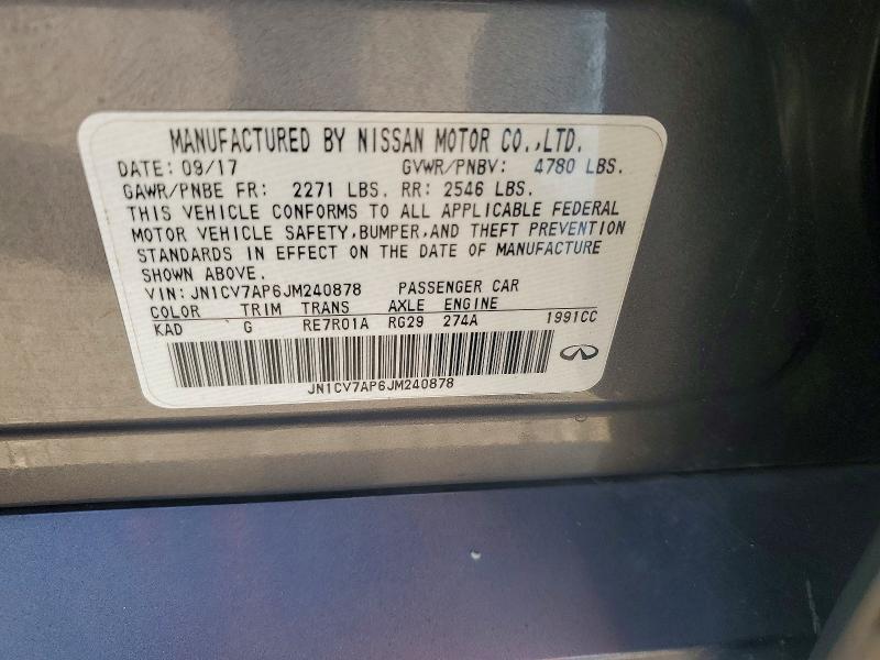 Auction sale of the 2018 Infiniti Q50, vin: JN1CV7AP6JM240878, lot number: 50932156