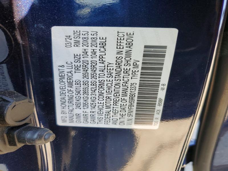 Продаж на аукціоні авто 2024 Honda Passport, vin: 5FNYF8H59RB013375, номер лоту: 48876056