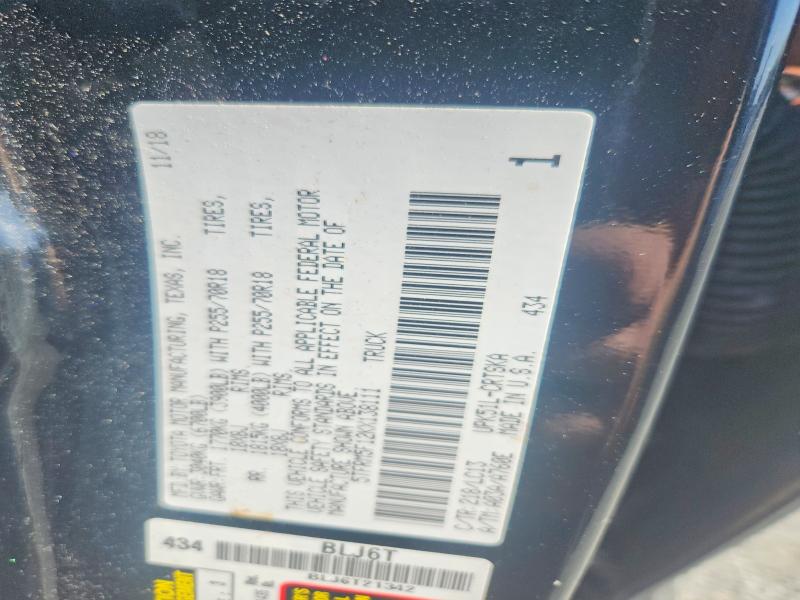 Продаж на аукціоні авто 2019 Toyota Tundra, vin: 5TFRM5F12KX138111, номер лоту: 48872636