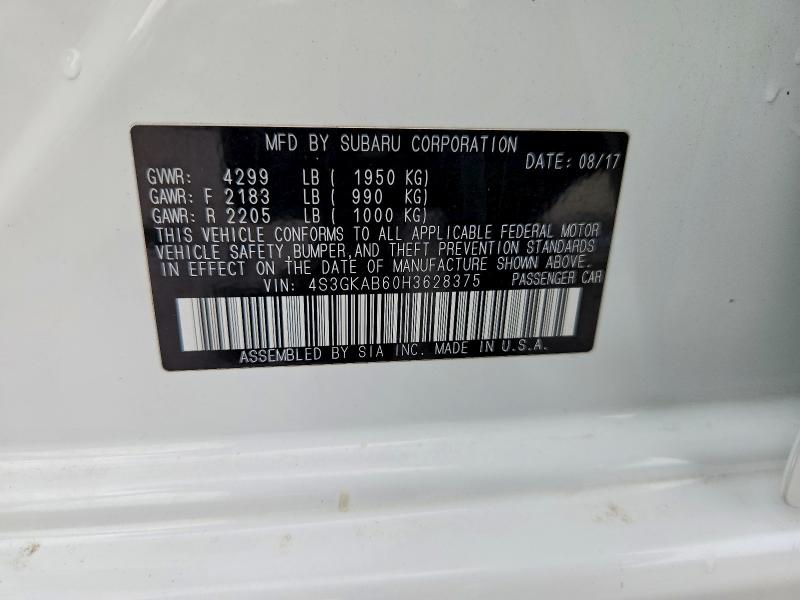 Продаж на аукціоні авто 2017 Subaru Impreza, vin: 4S3GKAB60H3628375, номер лоту: 48421426