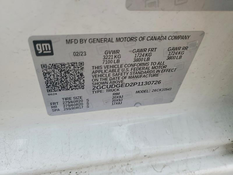 Продажа на аукционе авто 2023 Chevrolet Silverado, vin: 2GCUDGED2P1130726, номер лота: 48602786