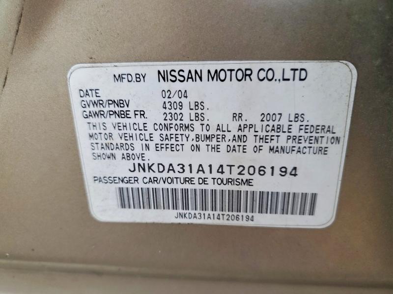 2004 Infiniti I35 მანქანა იყიდება აუქციონზე, vin: JNKDA31A14T206194, აუქციონის ნომერი: 51378006