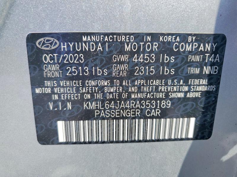 Продаж на аукціоні авто 2024 Hyundai Sonata, vin: KMHL64JA4RA353189, номер лоту: 50661966