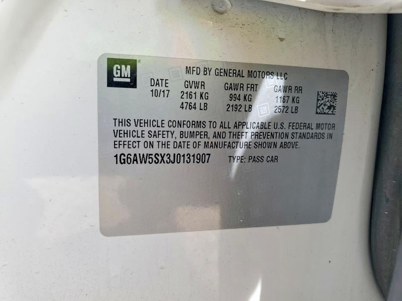 Продажа на аукционе авто 2018 Cadillac Cts, vin: 1G6AW5SX3J0131907, номер лота: 51616836