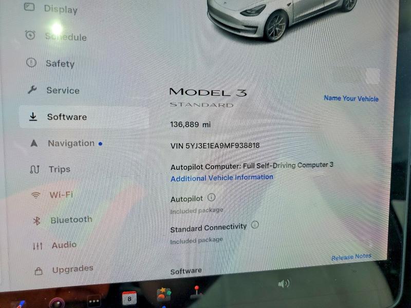 Aukcja sprzedaży 2021 Tesla Model 3, vin: 5YJ3E1EA9MF938818, numer aukcji: 48123376