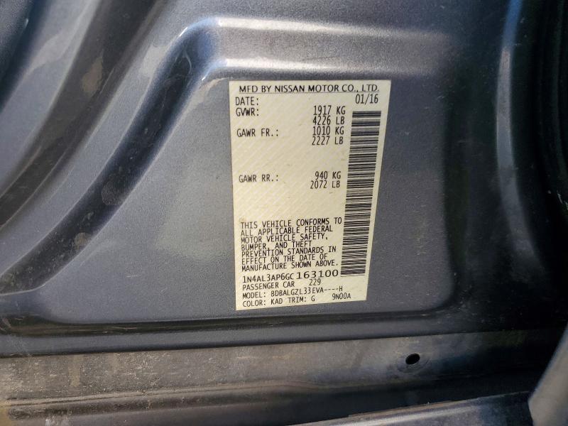 Продажа на аукционе авто 2016 Nissan Altima, vin: 1N4AL3AP6GC163100, номер лота: 48602906