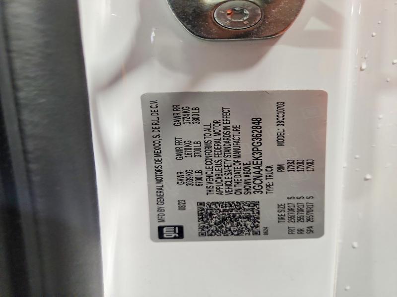 59748266 :رقم المزاد ، 3GCNAAEK3PG362848 vin ، 2023 Chevrolet Silverado مزاد بيع