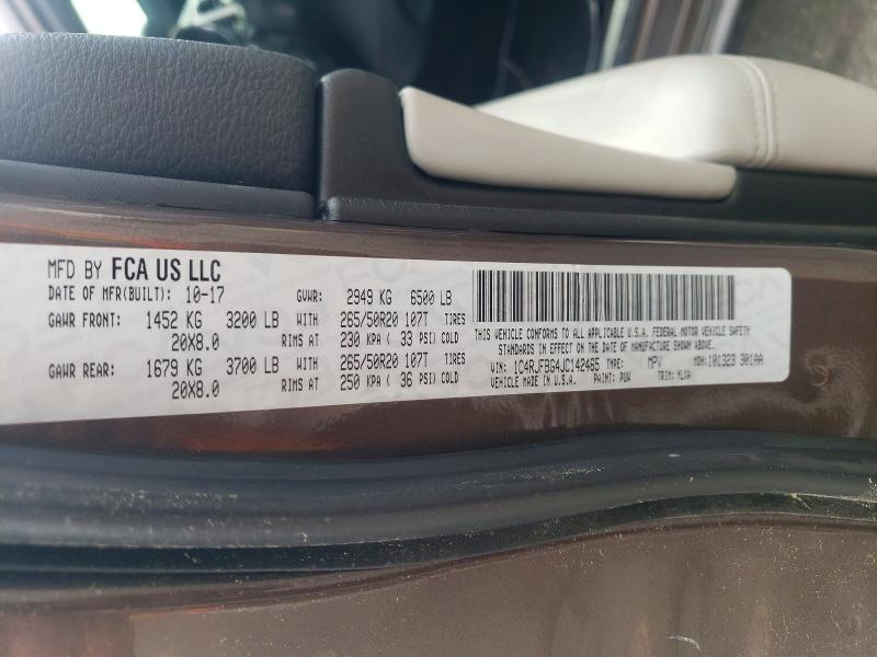 Продажа на аукционе авто 2018 Jeep Grand Cherokee, vin: 1C4RJFBG4JC142465, номер лота: 49776306