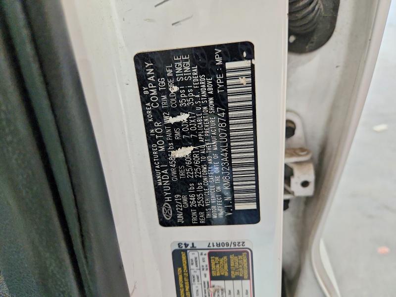 2020 Hyundai Tucson მანქანა იყიდება აუქციონზე, vin: KM8J23A4XLU078747, აუქციონის ნომერი: 49179046