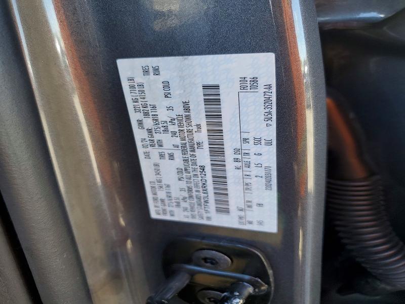 Aukcja sprzedaży 2024 Ford F150, vin: 1FTFW3L8XRKD12548, numer aukcji: 50413106