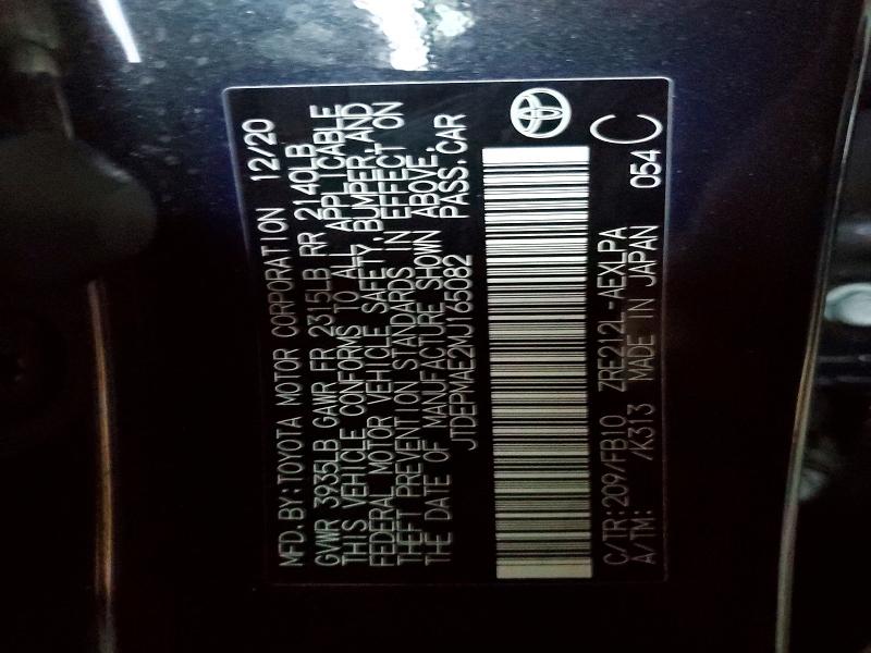 49452426 :رقم المزاد ، JTDEPMAE2MJ165082 vin ، 2021 Toyota Corolla مزاد بيع