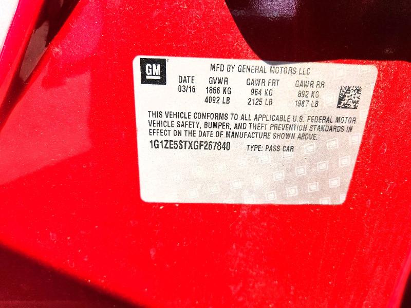 Продаж на аукціоні авто 2016 Chevrolet Malibu, vin: 1G1ZE5STXGF267840, номер лоту: 50222356