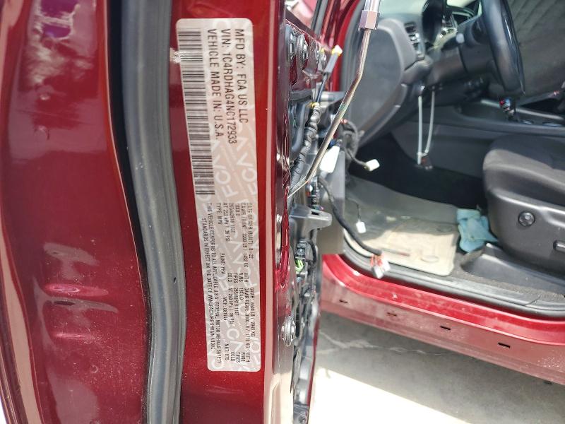 Продаж на аукціоні авто 2022 Dodge Durango, vin: 1C4RDHAG4NC172933, номер лоту: 51265736