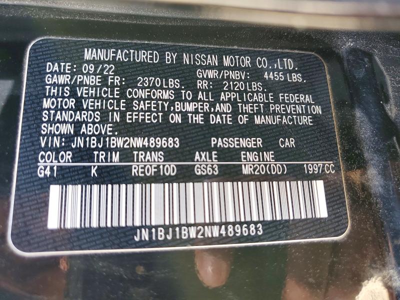 Aukcja sprzedaży 2022 Nissan Rogue Sport, vin: JN1BJ1BW2NW489683, numer aukcji: 49228116