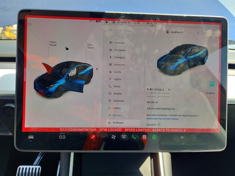 2021 Tesla Model Y მანქანა იყიდება აუქციონზე, vin: 5YJYGDEE9MF067441, აუქციონის ნომერი: 49310006