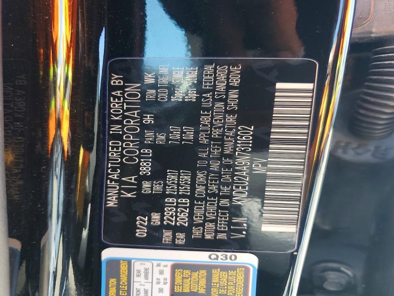50521666 :رقم المزاد ، KNDEU2AA9N7311602 vin ، 2022 Kia Seltos مزاد بيع