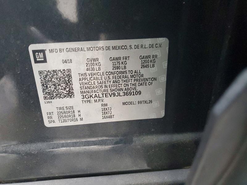 Auction sale of the 2018 Gmc Terrain, vin: 3GKALTEV9JL369109, lot number: 49962426