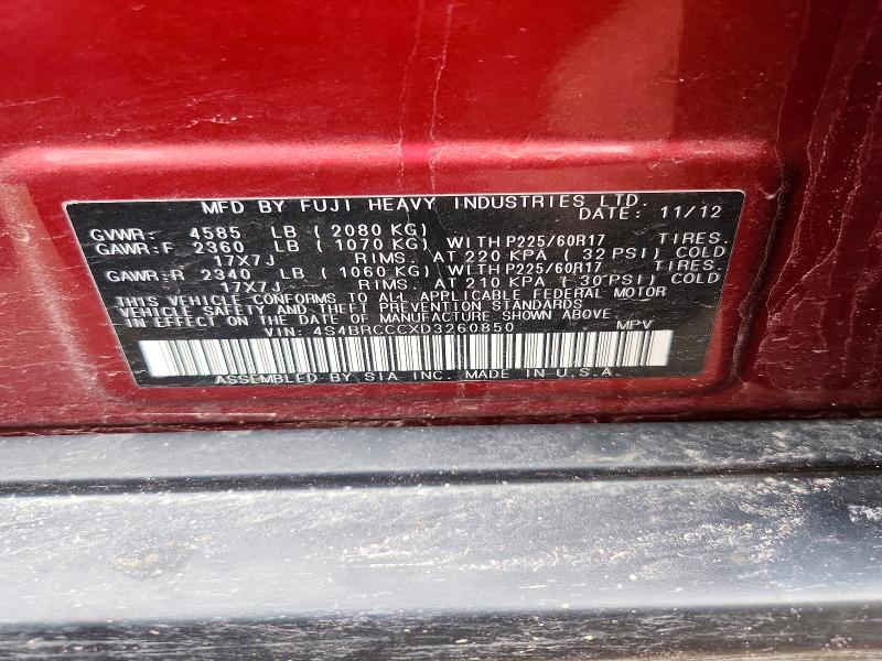 Продажа на аукционе авто 2013 Subaru Outback, vin: 4S4BRCCCXD3260850, номер лота: 49384136