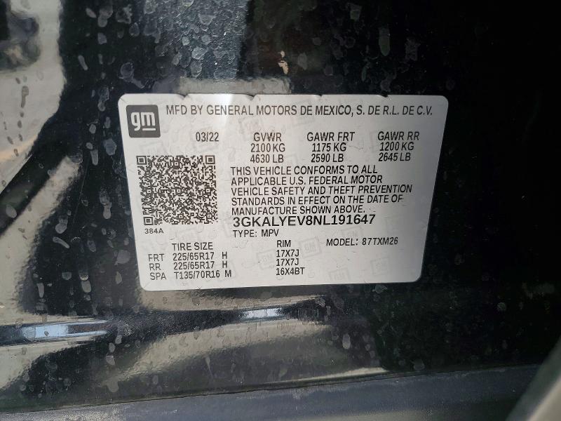 50453226 :رقم المزاد ، 3GKALYEV8NL191647 vin ، 2022 Gmc Terrain مزاد بيع