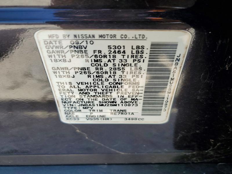 Продажа на аукционе авто 2011 Infiniti Fx35, vin: JN8AS1MU2BM110873, номер лота: 49887966
