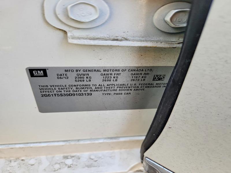 2013 Cadillac Xts მანქანა იყიდება აუქციონზე, vin: 2G61T5S39D9103139, აუქციონის ნომერი: 49834466
