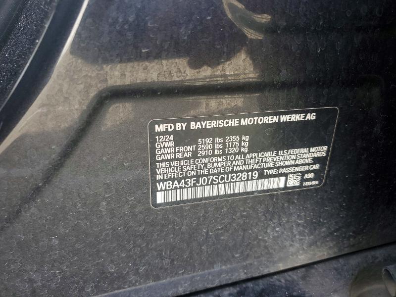 Продаж на аукціоні авто 2025 Bmw 530, vin: WBA43FJ07SCU32819, номер лоту: 50002666