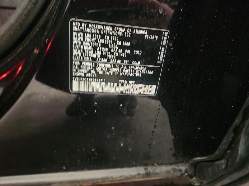 51310076 :رقم المزاد ، 1V2UR2CAXKC581711 vin ، 2019 Volkswagen Atlas مزاد بيع
