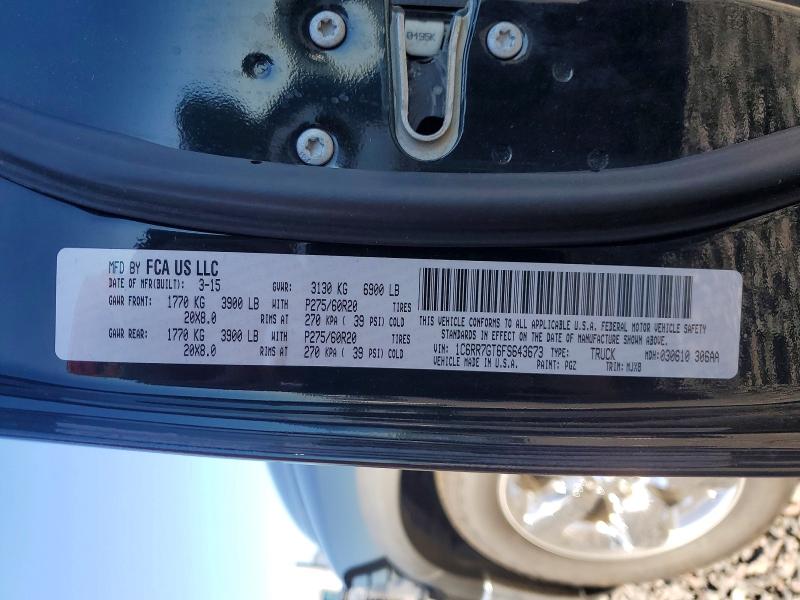 51258066 :رقم المزاد ، 1C6RR7GT6FS643673 vin ، 2015 Ram 1500 مزاد بيع