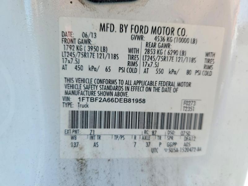 Aukcja sprzedaży 2013 Ford F250, vin: 1FTBF2A66DEB81958, numer aukcji: 49639506