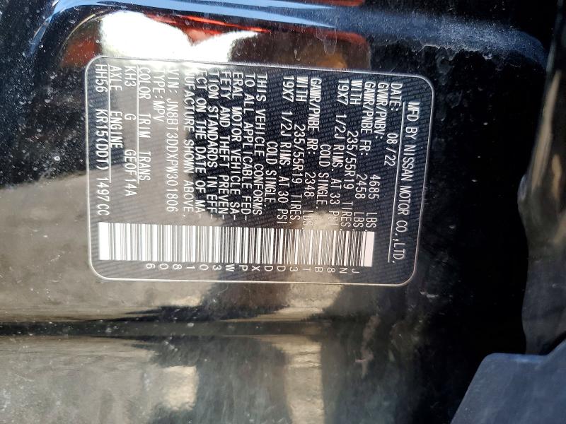 2023 Nissan Rogue მანქანა იყიდება აუქციონზე, vin: JN8BT3DDXPW301806, აუქციონის ნომერი: 50983036
