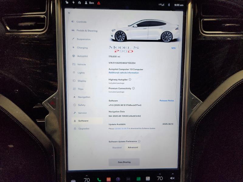 2016 Tesla Model S მანქანა იყიდება აუქციონზე, vin: 5YJSA1E46GF155204, აუქციონის ნომერი: 48756826
