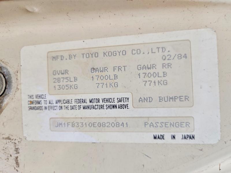 Aukcja sprzedaży 1984 Mazda Rx7, vin: JM1FB3310E0820841, numer aukcji: 51613866