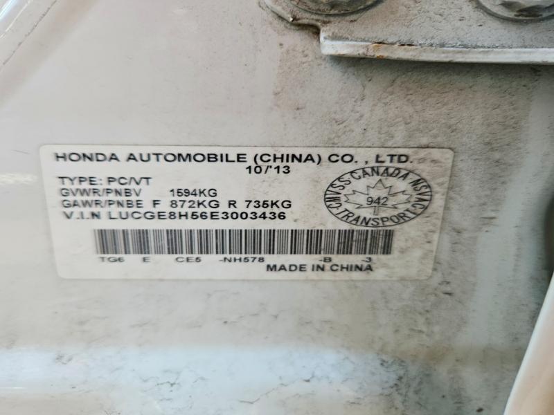 Продаж на аукціоні авто 2014 Honda Fit, vin: LUCGE8H56E3003436, номер лоту: 79920945