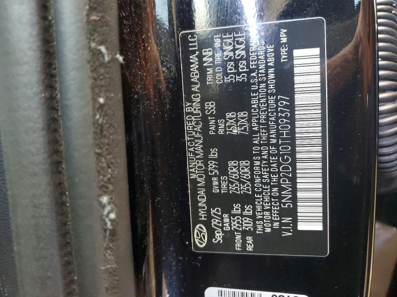 Продаж на аукціоні авто 2026 Hyundai Santa Fe, vin: 5NMP2DG10TH093797, номер лоту: 49719316