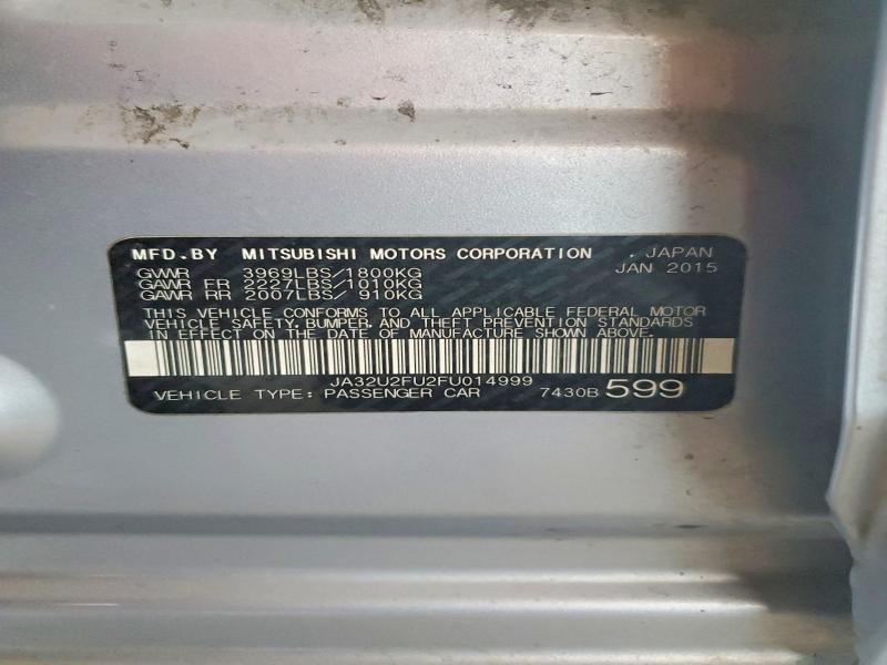Продаж на аукціоні авто 2015 Mitsubishi Lancer, vin: JA32U2FU2FU014999, номер лоту: 51377566
