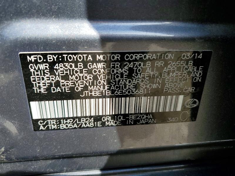 Aukcja sprzedaży 2014 Lexus Gs, vin: JTHBE1BL6E5036811, numer aukcji: 51191116