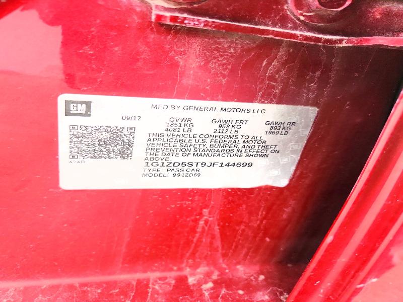 Продажа на аукционе авто 2018 Chevrolet Malibu, vin: 1G1ZD5ST9JF144699, номер лота: 51193786