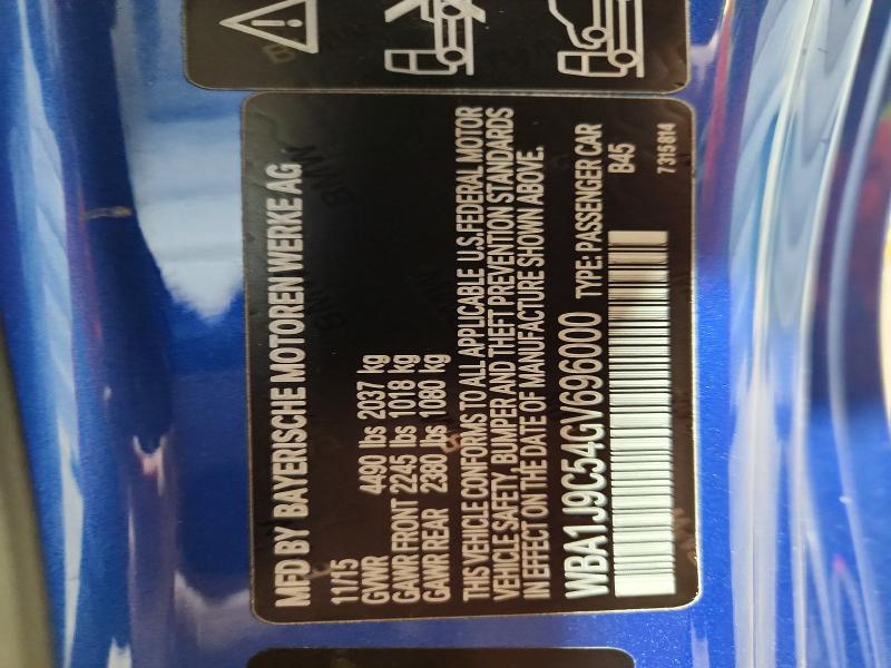 47646906 :رقم المزاد ، WBA1J9C54GV696000 vin ، 2016 Bmw M235xi مزاد بيع