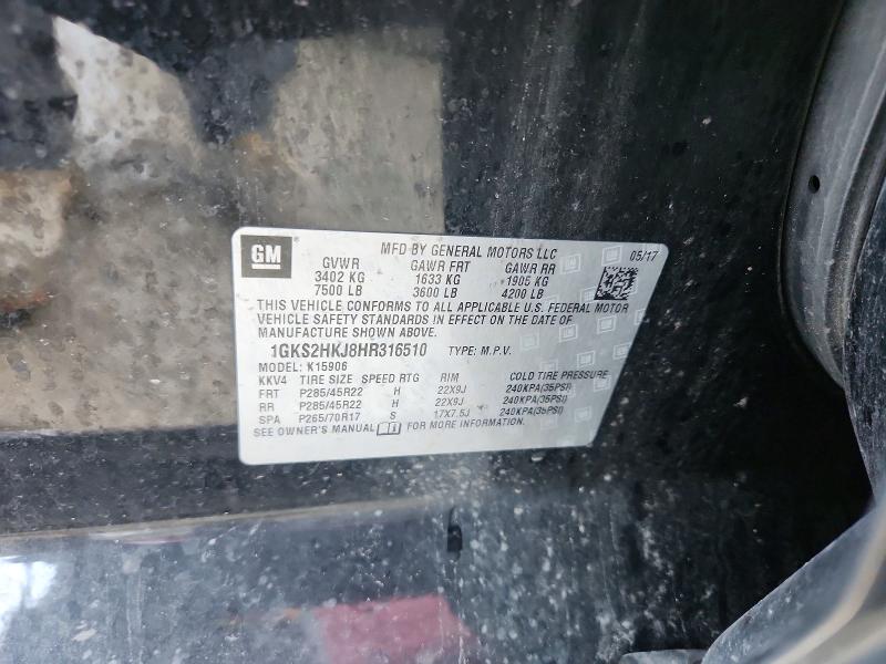 Продажа на аукционе авто 2017 Gmc Yukon Xl, vin: 1GKS2HKJ8HR316510, номер лота: 50184266