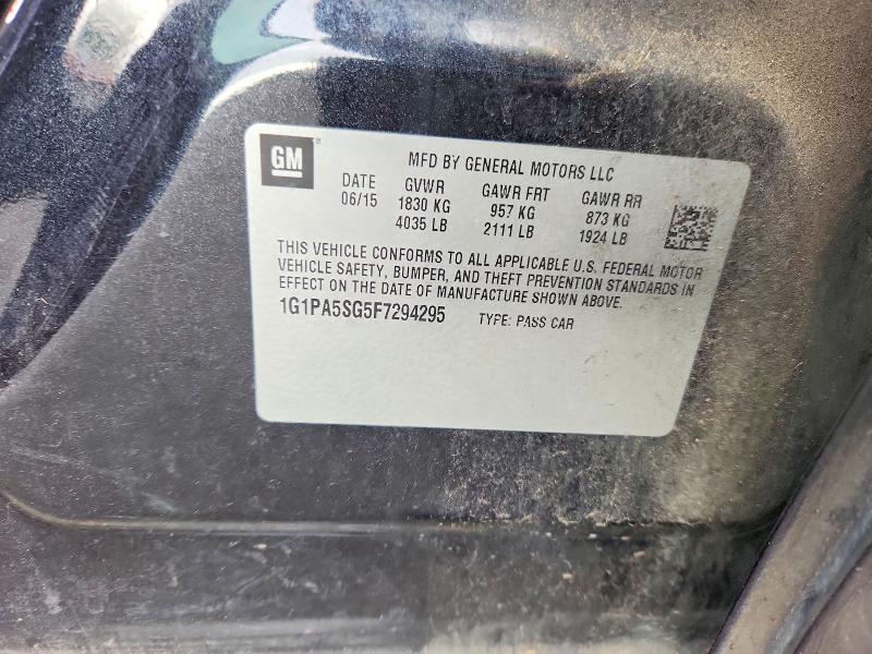 Aukcja sprzedaży 2015 Chevrolet Cruze, vin: 1G1PA5SG5F7294295, numer aukcji: 50927736