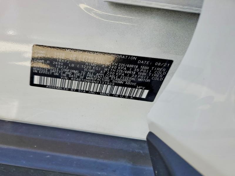 Aukcja sprzedaży 2022 Subaru Outback, vin: 4S4BTGND8N3131909, numer aukcji: 49836336