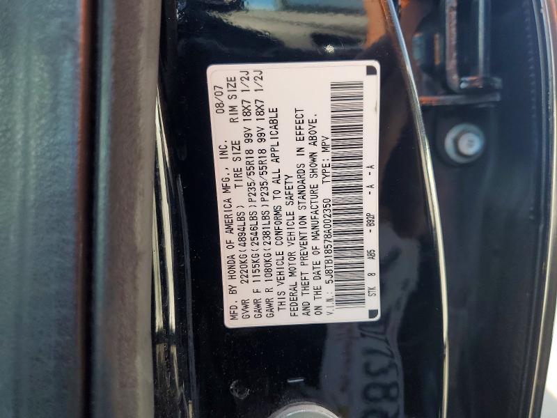 Aukcja sprzedaży 2008 Acura Rdx, vin: 5J8TB18578A002350, numer aukcji: 49980116