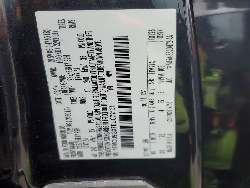 Продажа на аукционе авто 2014 Ford Escape, vin: 1FMCU9GX7EUC72131, номер лота: 48386356